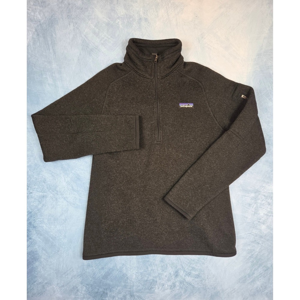 Patagonia Better Sweater Women's Pullover M Black 1/4 Zip Fleece 25617